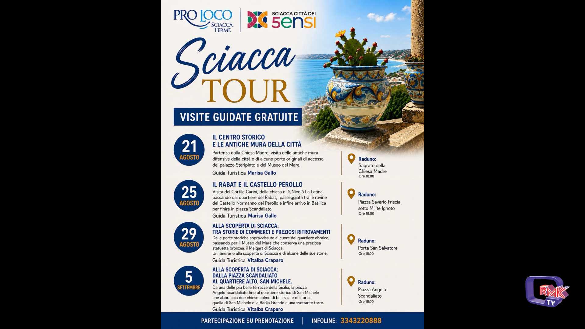 Sciacca Tour. Quattro visite guidate alla scoperta della città